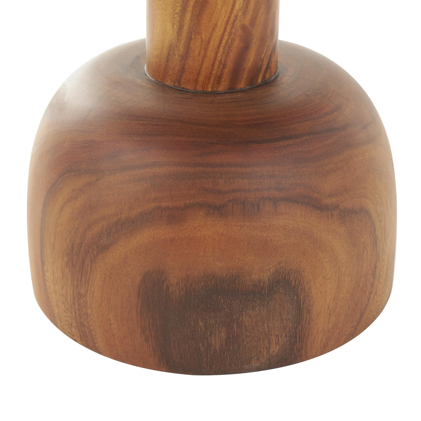 Deco 79 Wood Handmade Side End Accent Table End Table with Rounded Block Base, Side Table 16" x 16" x 16", Brown