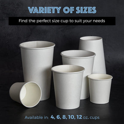 NYHI 1000 Pack Disposable White 4oz Small Paper Cups Hot Cold Coffee Cup for Water Juice Espresso Tea Ideal for Water Coolers Parties