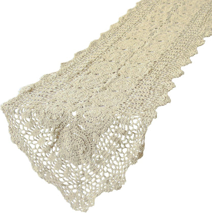 15 60 inch kilofly Handmade Crochet Cotton Lace Table Runner Tablecloth, x