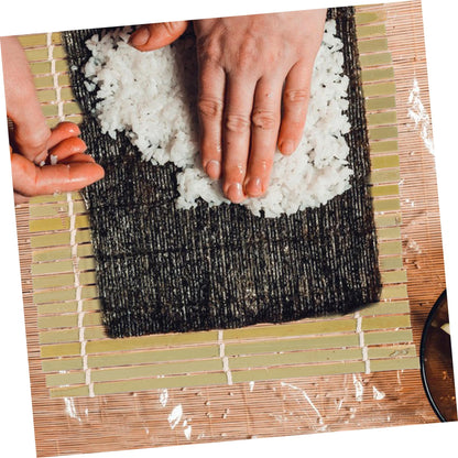 Kichvoe Bamboo Sushi Roller Mat 5.5 Inch Sushi Bamboo Mat for Diy Making Non-Stick Roller Kitchen Tool for Home and Lover