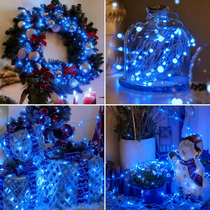 Skiennix 6 Pack Fairy Lights - 7ft 20 LED Twinkle Lights, Waterproof Mini String Lights for DIY Decor | Blue