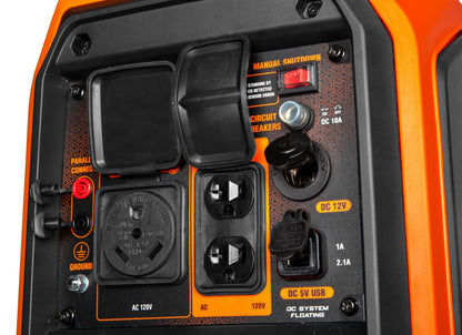 WEN 4500-Watt Inverter Generator, RV-Ready, Quiet, Portable, and Lightweight with Fuel Shut Off and CO Watchdog (56432iX), Fuel Type Gasoline