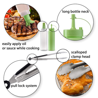 Anmarko Metal Spatula Set Stainless Steel and Scraper - Professional Chef Griddle Spatulas Set of 6 - Heavy Duty Accessories Great for Cast Iron BBQ Flat Top Grill