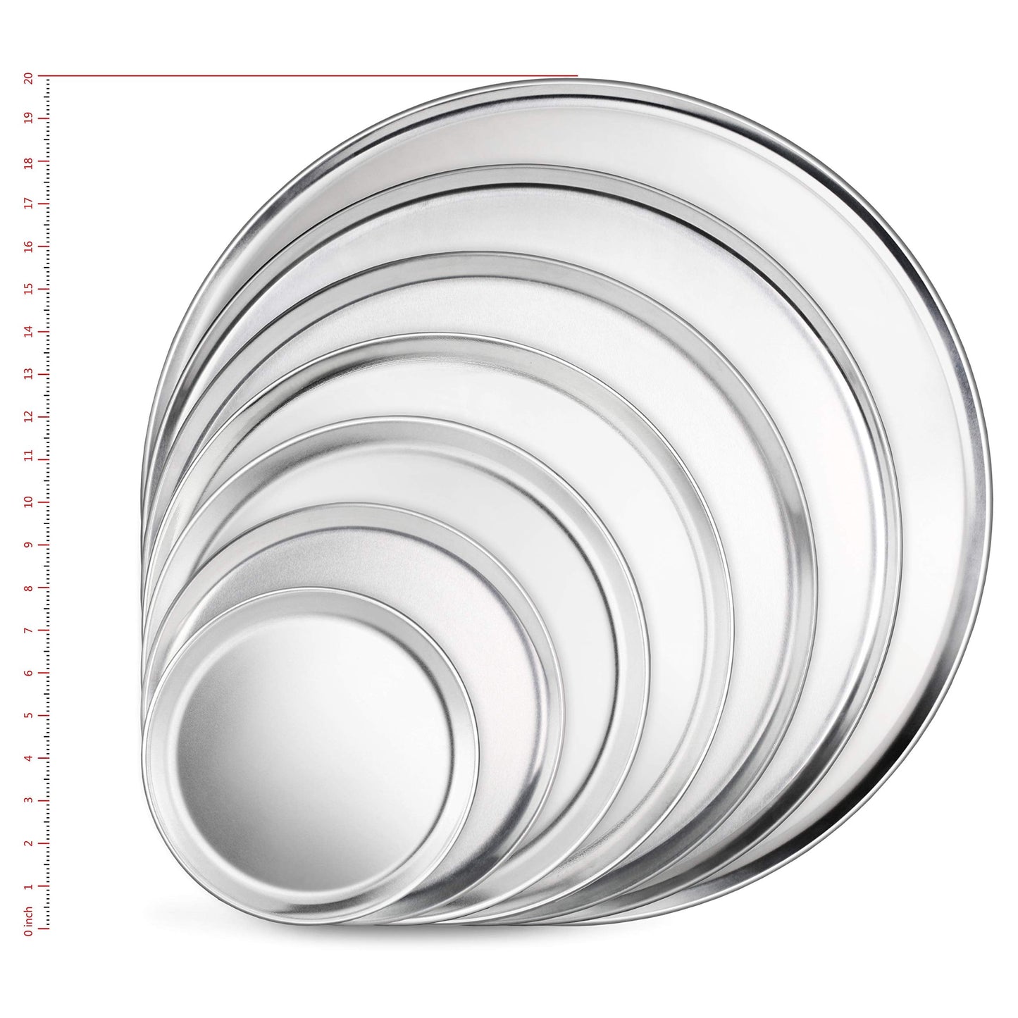 New Star Foodservice 536594 Restaurant-Grade Aluminum Pizza Pan, Baking Tray, Coupe Style, 18-Inch