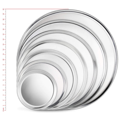 New Star Foodservice 536594 Restaurant-Grade Aluminum Pizza Pan, Baking Tray, Coupe Style, 18-Inch