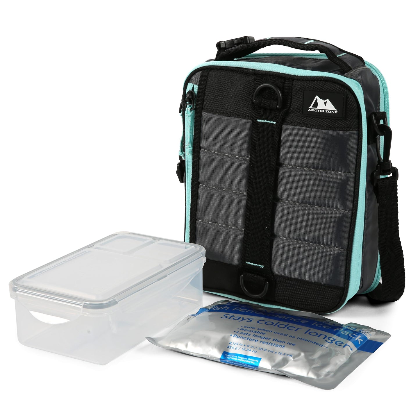 Arctic Zone Ultimate Expandable Insulated Lunch Box, Dual Compartment Insulated - Gray