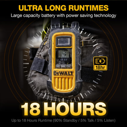 DEWALT DXFRS800 FRS Walkie Talkies, Long Range 2 Way Radio, 2W, IP67 Waterproof, 6 Pack with Gang Charger, DXFRS800-BCH6