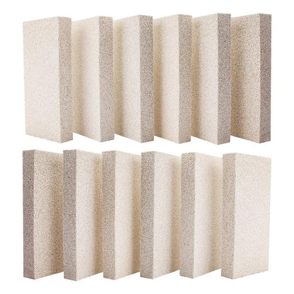 12 Pieces Insulating Fire Brick for Ovens, Kilns, Blacksmith, Fireplaces, Forges 9" x 4.5" x 1.25" 2300F Rated Insulating Fire Bricks