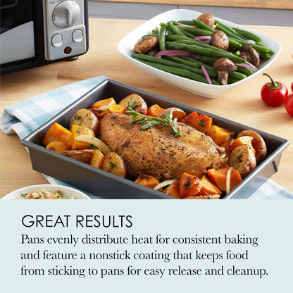 Chicago Metallic Professional 4-Piece Non-Stick Toaster Oven Set