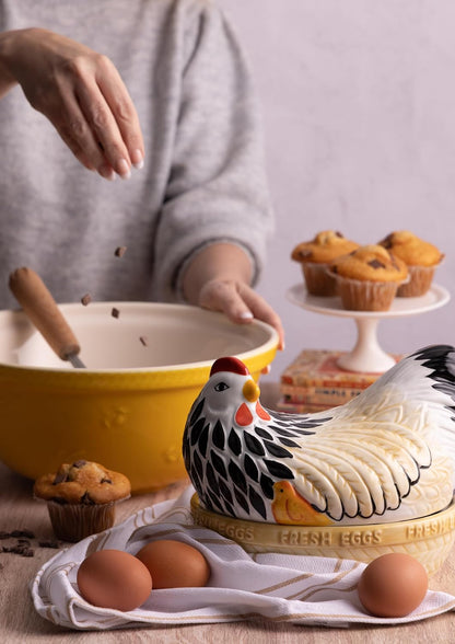 21 16.5 18 cm Mason Cash Mother Chip Resistant Hen Nest Egg Storage, Ceramic, Multi-Colour, x x
