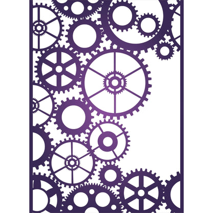 Gears Layering Stencil, 4.5 x 6.5 inch - Steampunk Stencil MaskStencils by CRAFT KREATIVELY