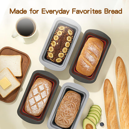 Jcrisova Loaf Pan, 8.5 x 4.5 Inch Pop-Out Bread Pans For Homemade Bread, Dishwasher Safe, Oven Safe to 446°F, for Banana Bread, Pound Cake and Meatloaf