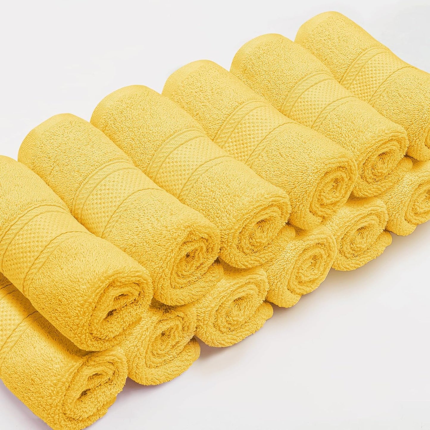 12-Piece 100% Set MoNiBloom Cotton Face Wash Cloth for Bathroom Home Hotel Spa Gym Yoga Shower Highly Absorbent Ultra
