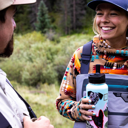 IRON °FLASK Camping & Hiking Hydration Flask with 3 Lids - Stainless Steel, Double Walled & Vacuum Insulated Water Bottle - Leak Proof & BPA Free (Midnight Black, Straw - 22 oz)