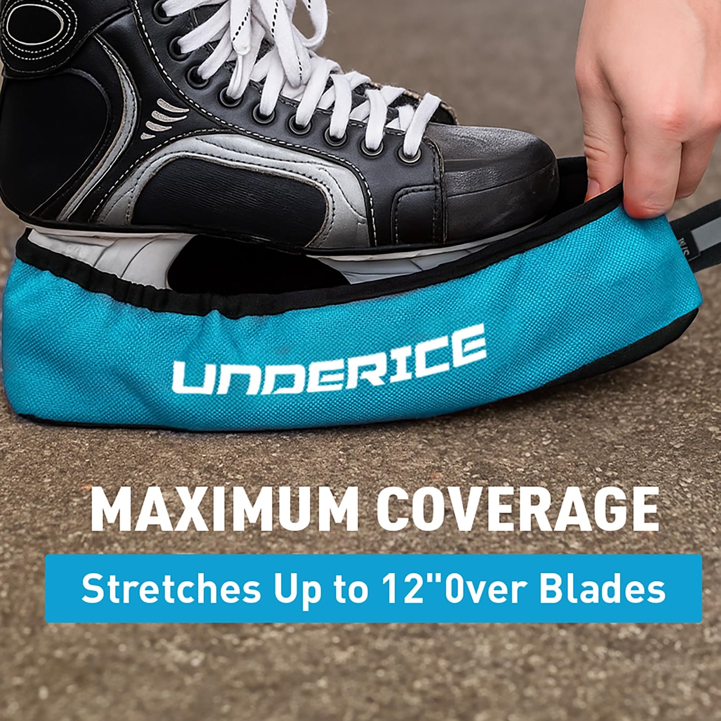 UICE Ice Skate Guards,Skate Blade Cover for Hockey Skate,Figure Skate Guards,Hockey Gift for Youth and Adlut(Black, Senior)