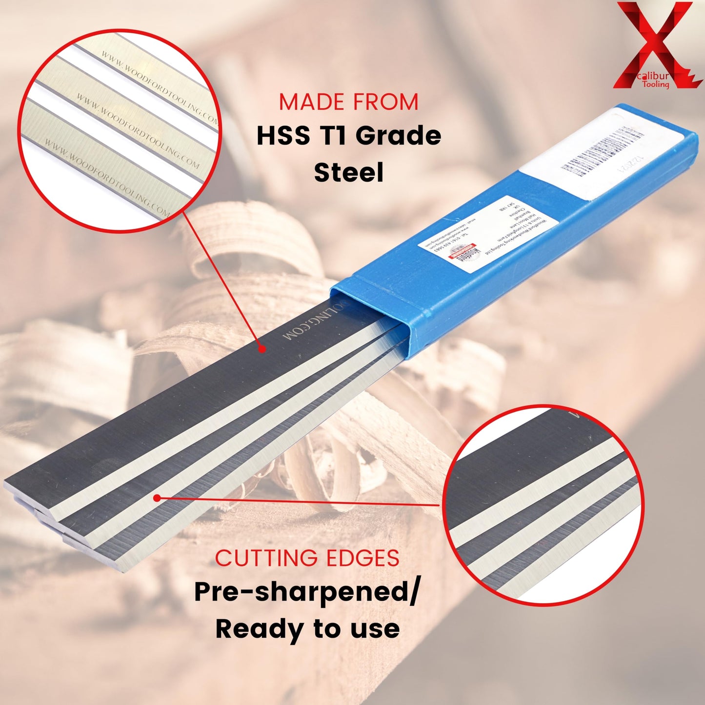 for Freud C310 Planer Jointer Knives 4 x 5/8 x 1/8 Inch Industrial Planer and Jointer Knives for Craftsman 315.23720, Magnate PK0401H, CMT 794.101, Delta 37-290, Boice, Cran - Set of 3