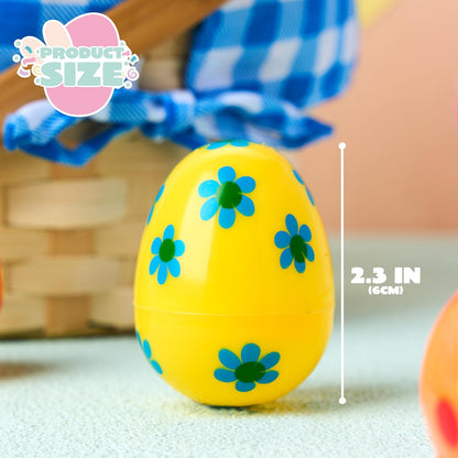 200 2.3" JOYIN Pcs Plastic Printed Bright Easter Eggs Tall for Easter Hunt, Basket Stuffers Fillers, Classroom Prize
