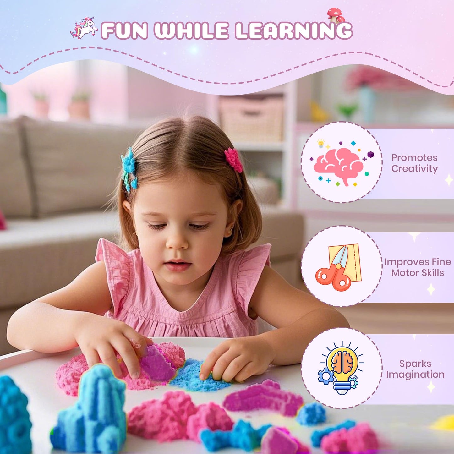 Nicella Unicorn Light-Up Terrarium Kit for Kids - LED Night Light Birthday Gift for Girls Ages 4 5 6 7 8-12 Year Old - Unicorn Toys for Girls - DIY Arts and Crafts Kit for Kids - Best Presents