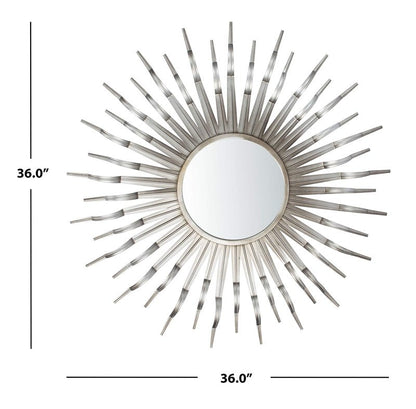 Safavieh Home Naya Gunmetal Sunburst 36-inch Decorative Accent Mirror