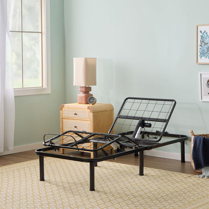 Linenspa Adjustable Bed Frame - Independent Head and Foot Incline - Powerful Quiet Motor - Easy Toolless Assembly - Lounging - TV - Working - Reading - Ergonomic - Electric Bed Base - Twin XL Size