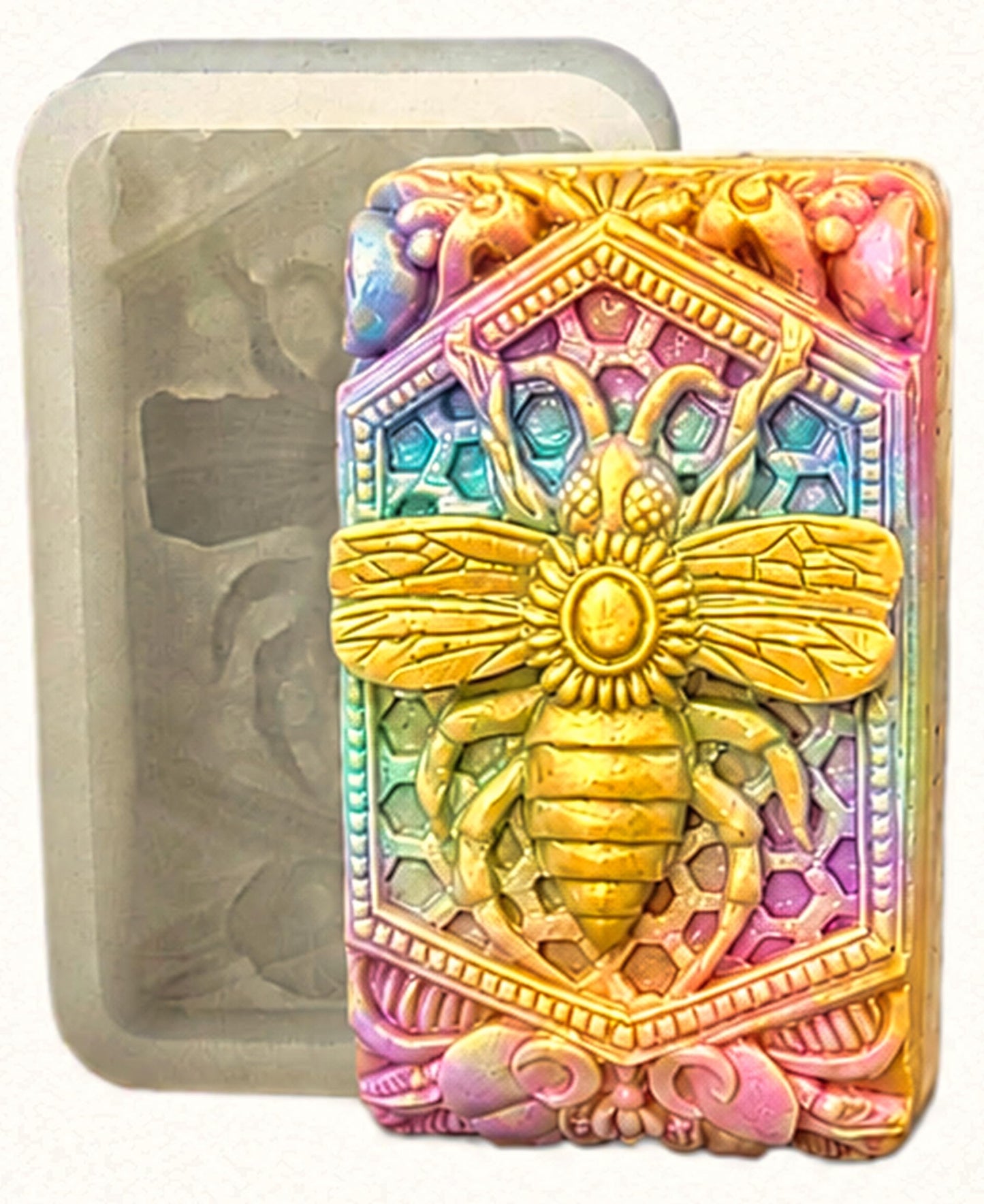 Honey BEE Silicone Mold for SOAP Making Plaster Wax Resin Clay Cake