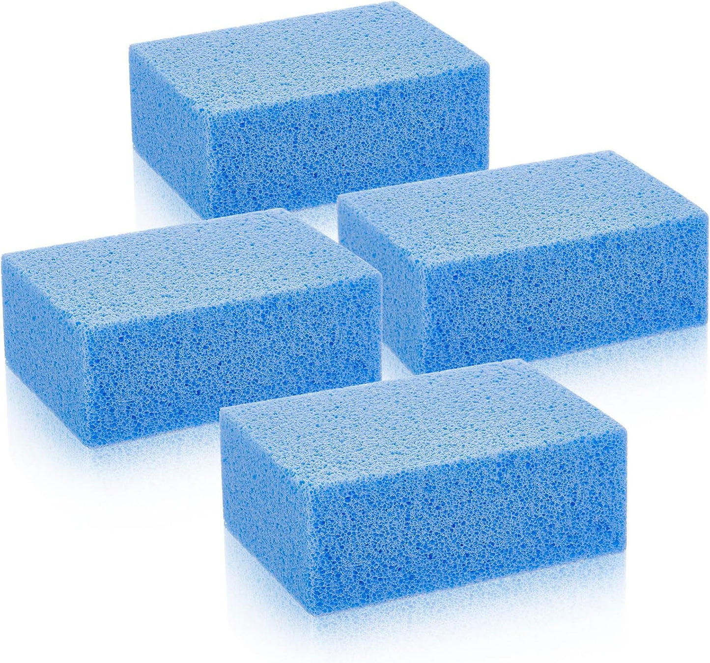 Yinder 4 Pcs Pumice Stone for Cleaning Pool Tile, 3.94 x 2.76 x 1.57 Inch for Spa Tile Cleaning (Blue)
