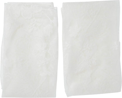 No. 918 Alison Floral Lace Sheer Kitchen Curtain Swag Pair, 58" x 38", Ivory