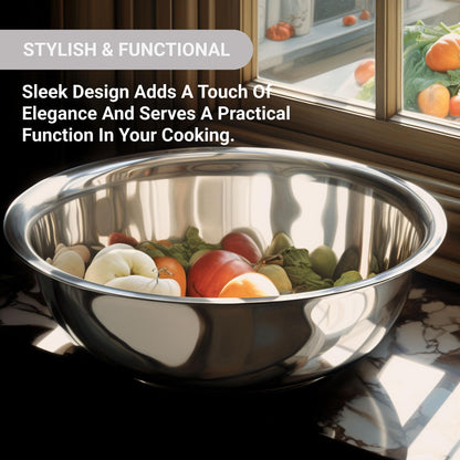 American Metalcraft 16" Stainless Steel Mixing Bowl - 13-Quart Durable Metal Bowls for Mixing, Large Stainless Steel Bowl