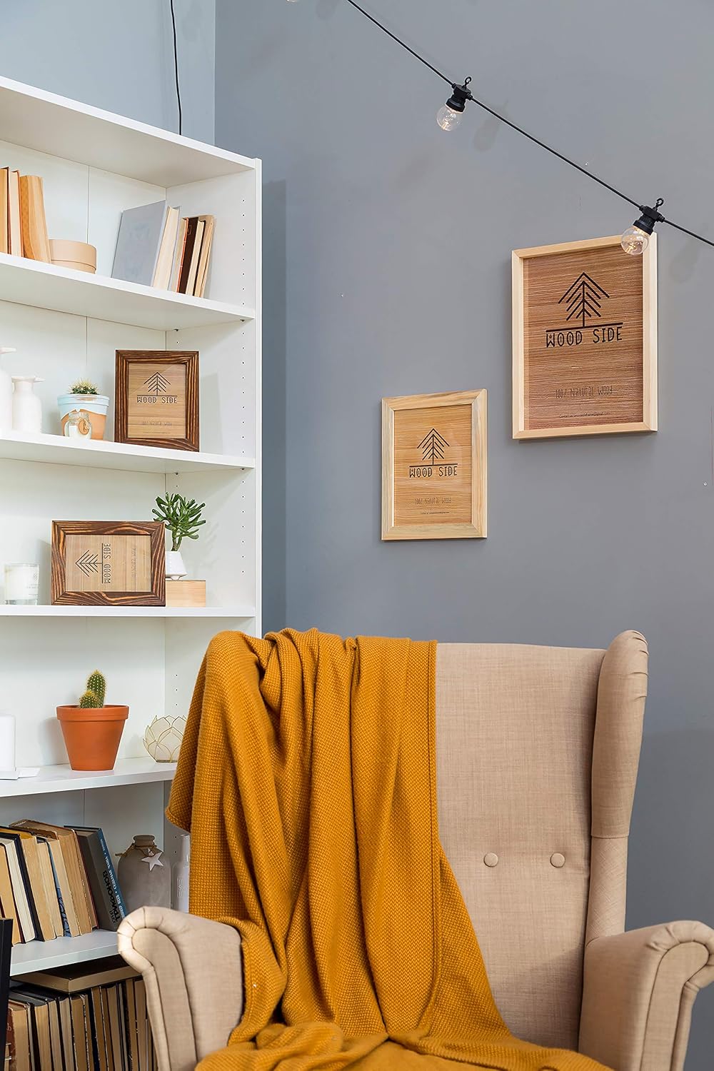 Wooden Picture Frames 8x10 Inch Set of 2, 100% Eco Unfinished Wood with Real Glass