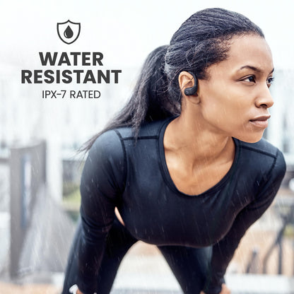 Back Bay Audio Runner 60 Wireless Running Earbuds, 80 Hour Long Battery Life Over The Ear Earbuds with EarHooks, Wrap Around Earphones Wireless Bluetooth Earphones with Microphone, in Ear Headphones