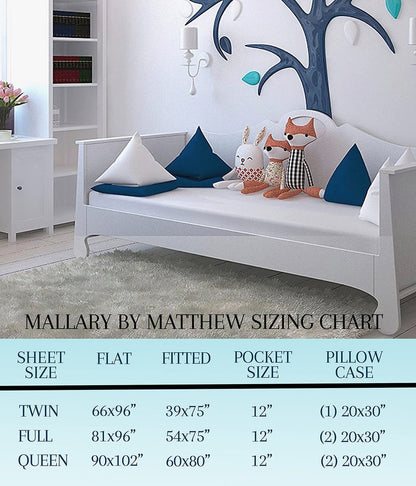 MALLARY BY MATTHEW Kids Super Soft-Soft 100% Microfiber Print Sheet, Watercolor Floral Print, Full