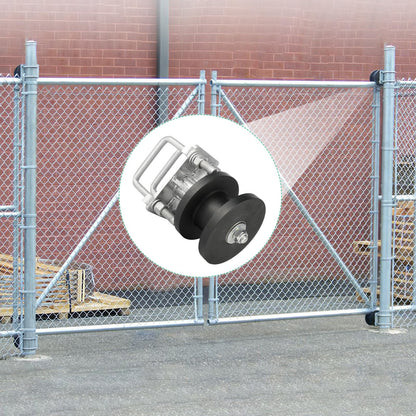 Wmebee 4 Pack Nylon Cantilever Rollers 2" Gate Frames, 4" Square Post Chain Link Fence Parts, Cantilevered Rail Fence Gate Kit