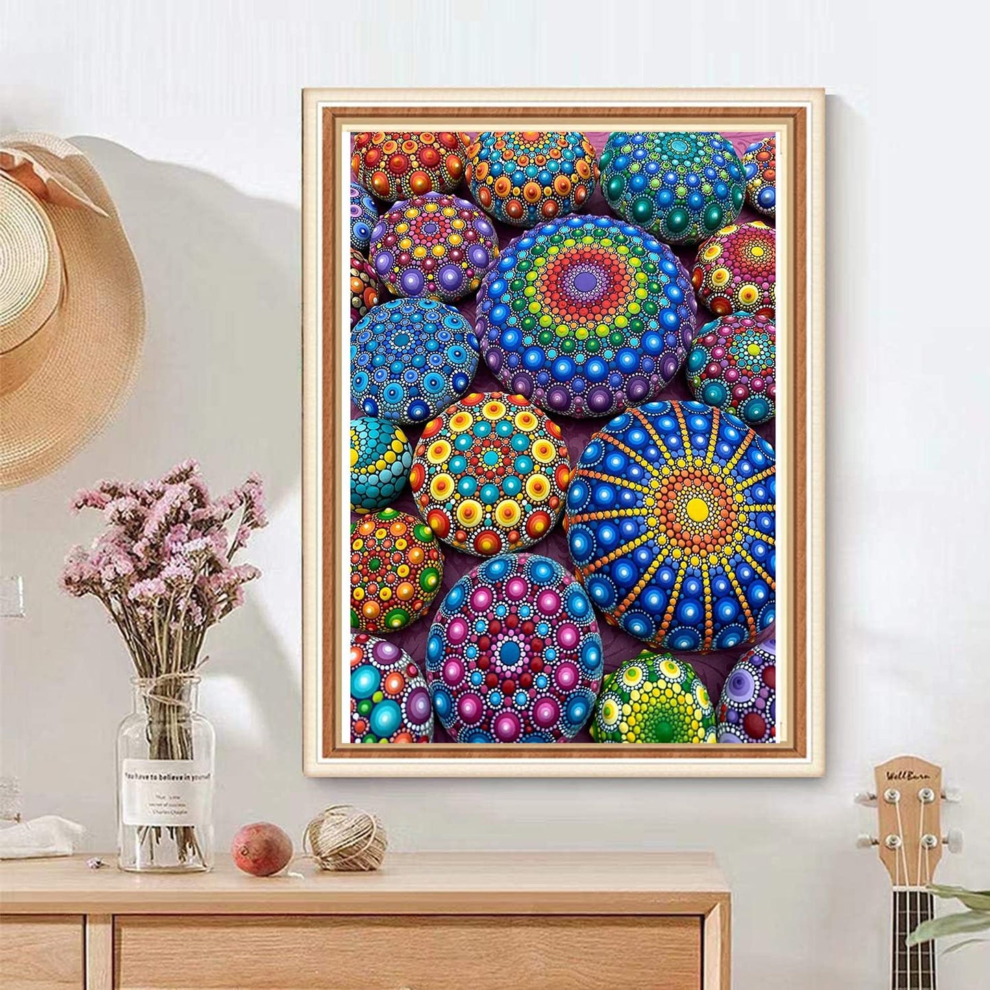 TRAYIDERR DIY 5D Mandala Pattern Diamond Painting Kits for Adults Full Round Drill Mandala Diamond Art Painting Gem Art Craft for Home Wall Decor Gift 12 x 16 inch