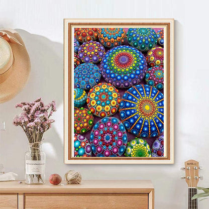TRAYIDERR DIY 5D Mandala Pattern Diamond Painting Kits for Adults Full Round Drill Mandala Diamond Art Painting Gem Art Craft for Home Wall Decor Gift 12 x 16 inch