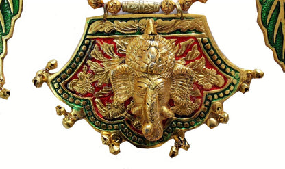 Ganpati Shubh Labh Bandanwar, Handcrafted Multicolour Door Hanging Toran, 33 Inches Approx