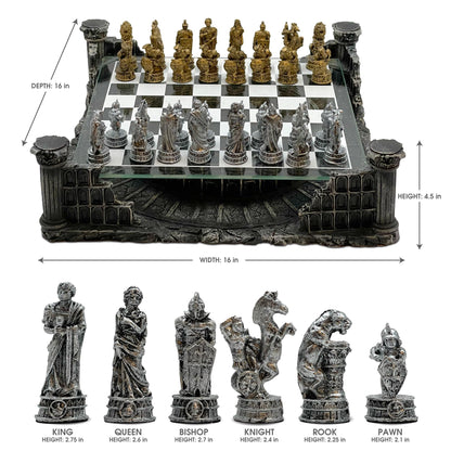 CHH Roman Gladiators 3D Chess Set Games