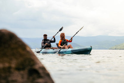 Perception Kayaks Tribe 13.5 Sit on Top Tandem Kayak for All-Around Fun Large Rear Storage with Tie Downs, Dapper