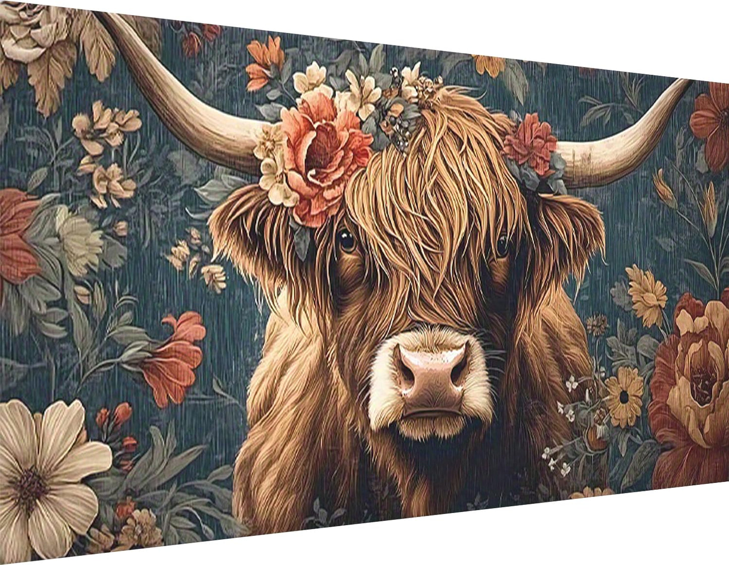 Cow Diamond Painting Kits for Adults - 5D Large Diamond Art Kits for Adults,DIY Full Drill Crystal Rhinestone Gem Art Painting with Diamonds Home Wall Decor 23.6 X 15.7inch