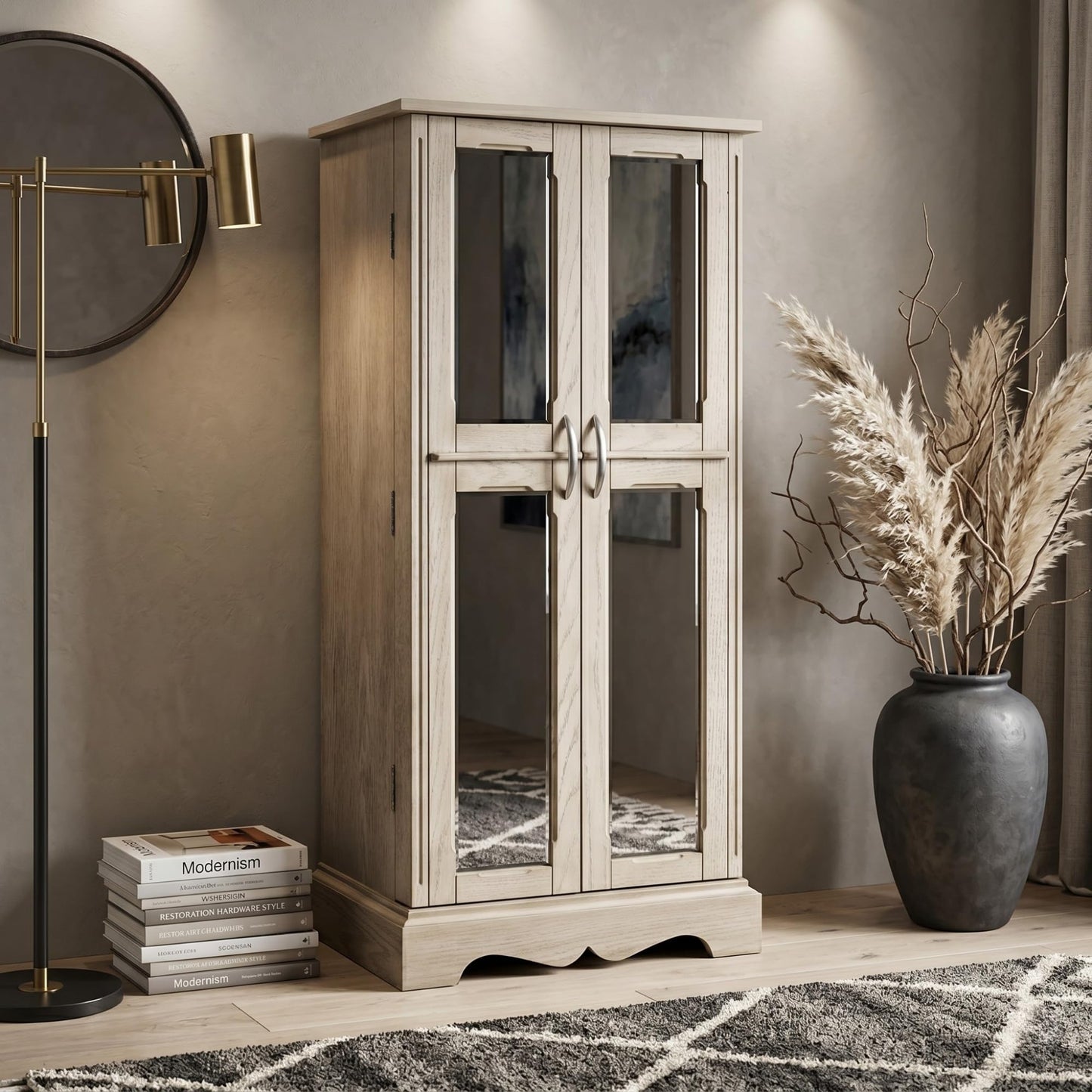 Hives and Honey Chelsea Jewelry Armoire, Taupe Mist