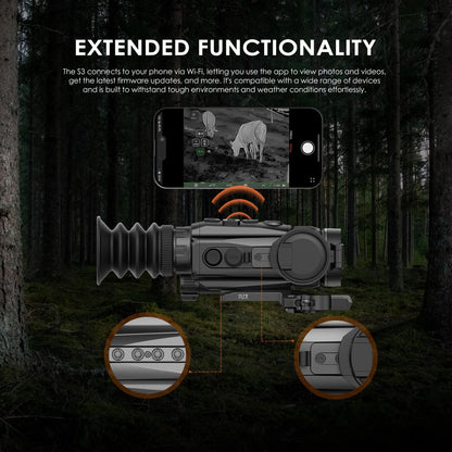RIX Storm-S3 12um 384 Thermal Scope 35mm Thermal Imaging RifleScope, 50Hz Refresh Rate, Thermal Scope with 1968 Yards Detection Range and 3.5x-14.0X Magnification, 0.97lb