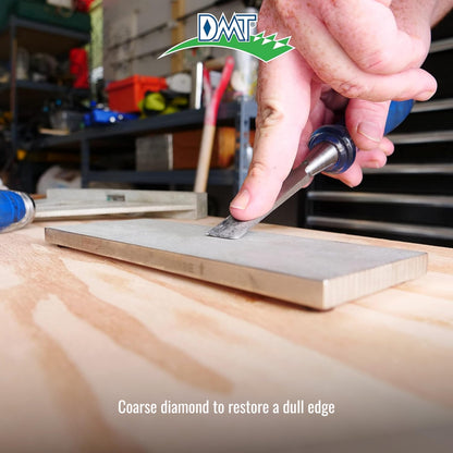 DMT D8C Dia-Sharp Bench Stone - Diamond Knife Sharpener for the Workshop, Jobsite or Kitchen - Coarse (325) - Flat Diamond Sharpening - Non-Slip Knife Sharpener- Made in the USA - 8 x 3 x 0.38 Inches