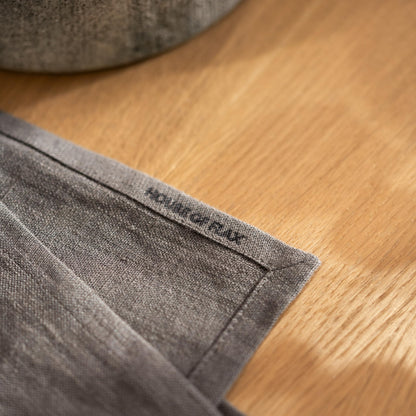 HOUSE OF FLAX Linen Dinner Napkins 18 x 18 Inch - 100% Flax Linen Napkins - Stone Washed Pure Linen Cloth Napkins (Ash Grey, 18" x 18"(Set of 4))