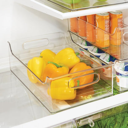 iDesign Stackable Storage Bin with Handles, Clear