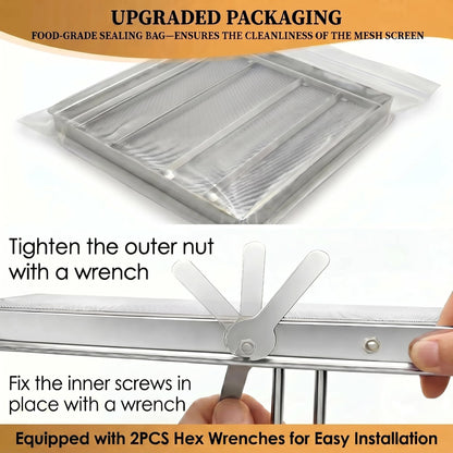 Upgraded Replacement AF45/TK45 Deep Fryer Filter Screen -13.75"x13.75"-304 Stainless Steel 500 Micron Mesh-Enhanced Screws,Extends Oil Life 40%,Fits Pitco, Avantco, American Range Fryers-10YR Warranty