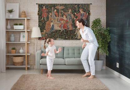 C Charlotte Home Furnishings Inc Medieval Concert Belgian Tapestry Wall Hanging | Viscose Cotton and Polyester Blend Wall Art | 39 in. x 58 in | Home Decor Accents