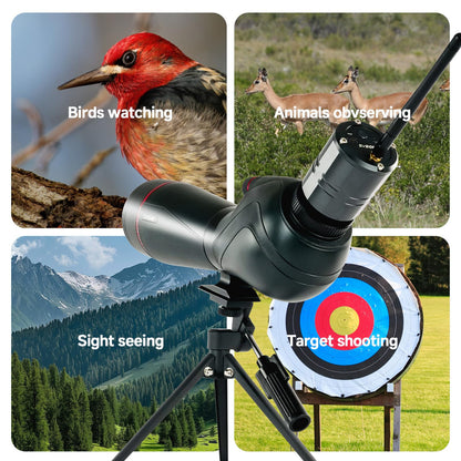 SVBONY SV406 20-60x80 Spotting Scope with Tripod,Equipped with SC001 WIFI Camera for Digiscoping, BAK4 Prism HD Spotter Scope,Waterproof & Fogproof Spotting Scopes for Wildlife Observing Bird Watching