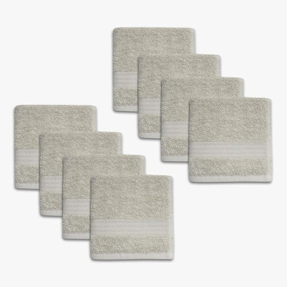 1888 8 Pack Set, Mills Premium Washcloth True Classics Premium Cotton Blend, Super Soft and Highly Absorbent Washcloths