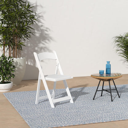 100 White Resin Folding Chairs, Stackable Event & Party Chairs, 800 LB Weight Capacity, Indoor Outdoor