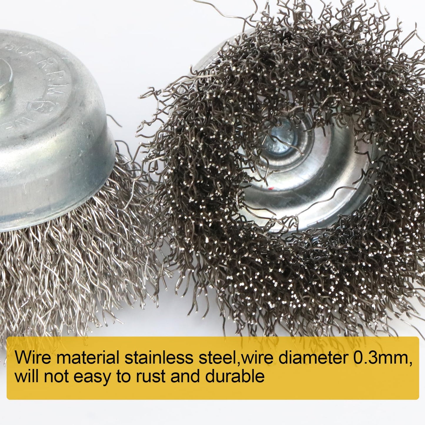 Hiqalty 10PCS Stainless Steel Wire Wheel Brush Set,Cup Wire Brush for Drill with 1/4 Inch Shank, Wire Brushes for Cleaning Rust Removal, Corrosion & Scrub Surfaces