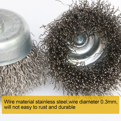 Hiqalty 10PCS Stainless Steel Wire Wheel Brush Set,Cup Wire Brush for Drill with 1/4 Inch Shank, Wire Brushes for Cleaning Rust Removal, Corrosion & Scrub Surfaces